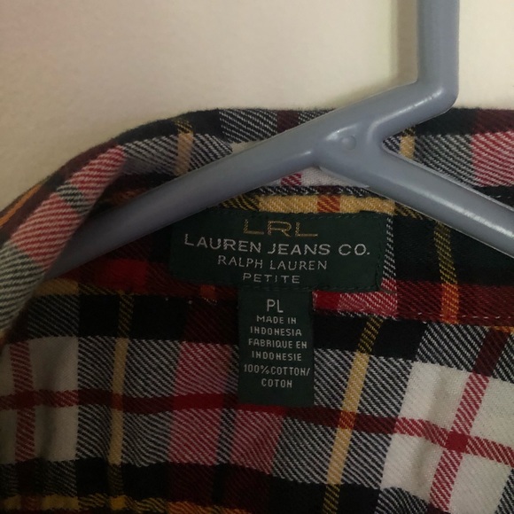 Ralph Lauren Petite Plaided Button-Up - Picture 6 of 11